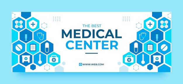 Free vector hand drawn medical center template design