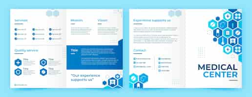 Free vector hand drawn medical center template design