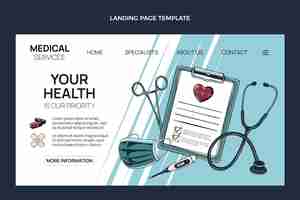 Free vector hand drawn medical landing page