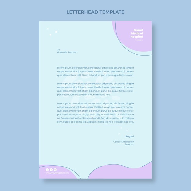 Hand drawn medical letterhead