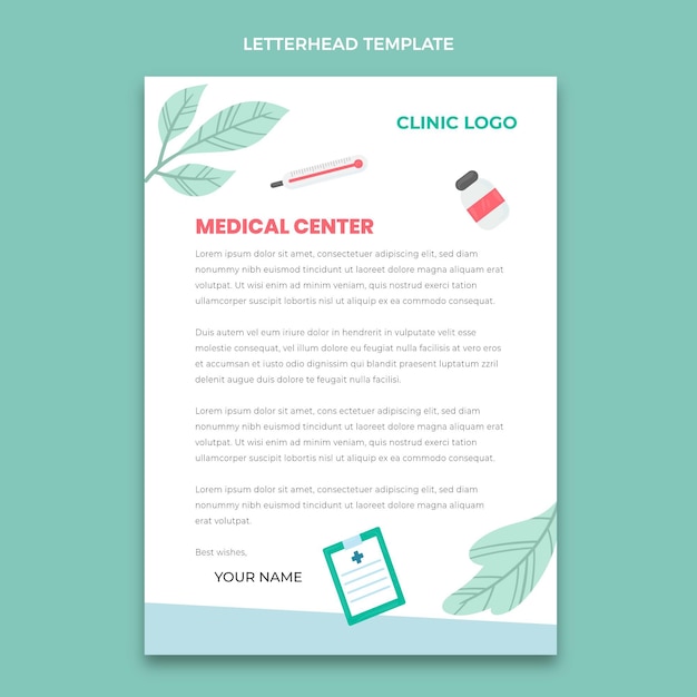 Hand drawn medical letterhead