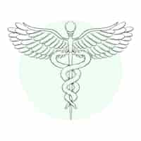 Free vector hand drawn medical and pharmacy symbol