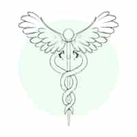 Free vector hand drawn medical and pharmacy symbol