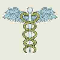 Free vector hand drawn medical and pharmacy symbol