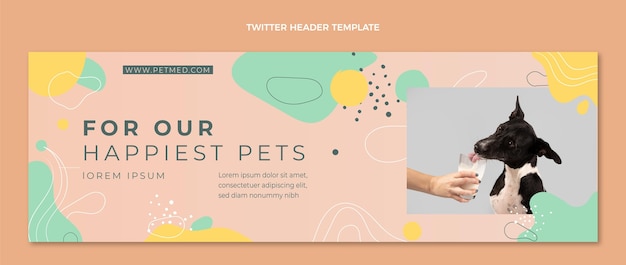 Free vector hand drawn medical twitter header