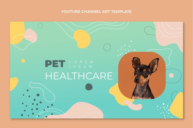 Free vector hand drawn medical youtube channel