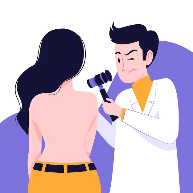 Vettore gratuito illustrazione del melanoma disegnata a mano