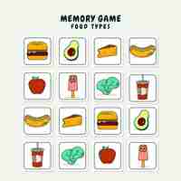 Free vector hand drawn memory game card