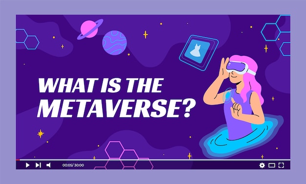 Нарисованная от руки миниатюра динамической метавселенной youtube