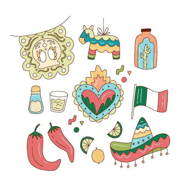 Free vector hand drawn mexican element