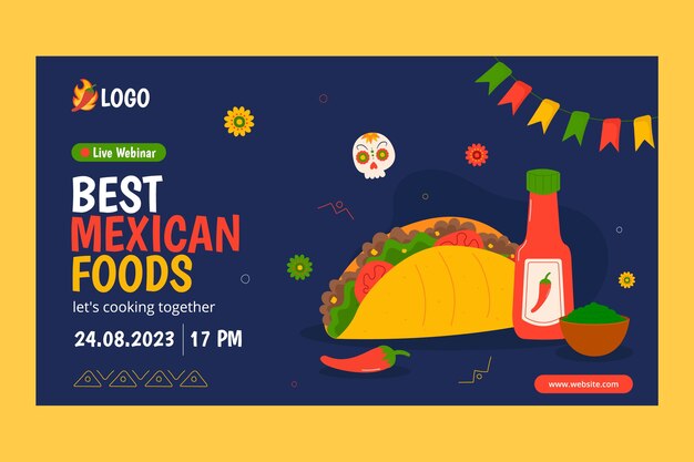 hand drawn mexican restaurant webinar