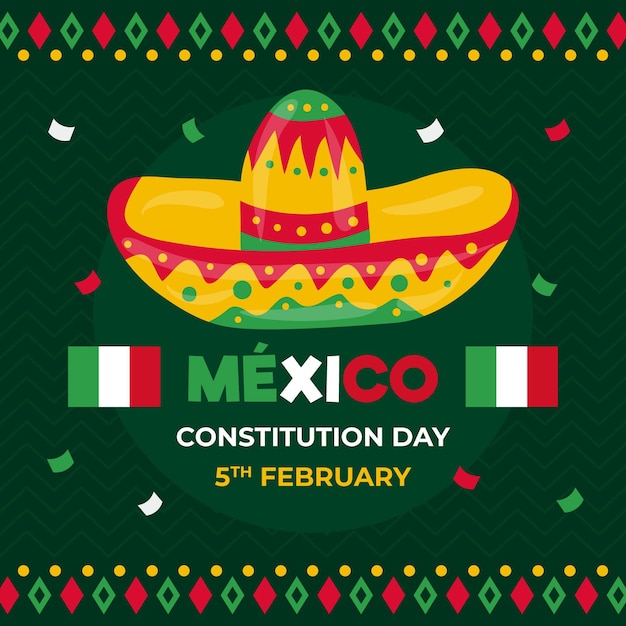 手描きのメキシコ憲法記念日