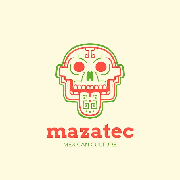 Ручной обращается дизайн логотипа мексики