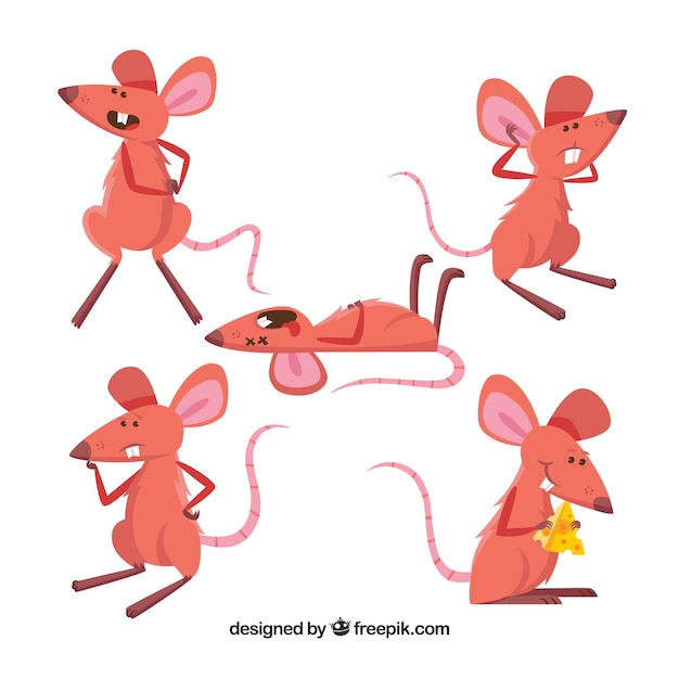 Hand drawn mice collection