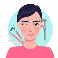 Free vector hand drawn microblading concept