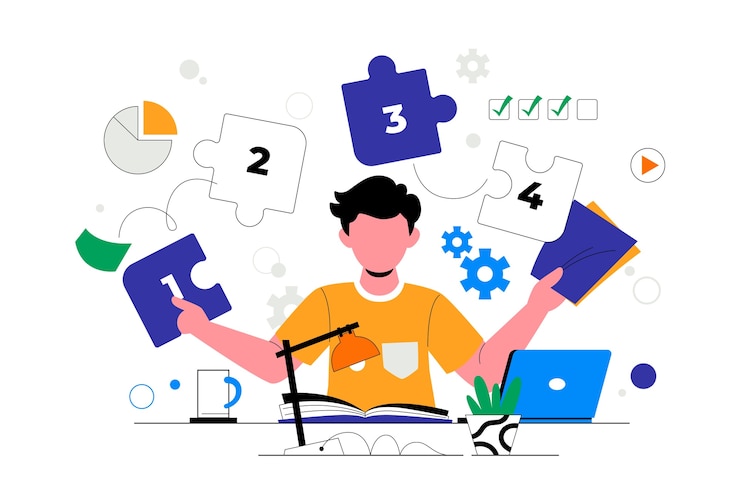 Free Vector hand drawn microlearning illustration