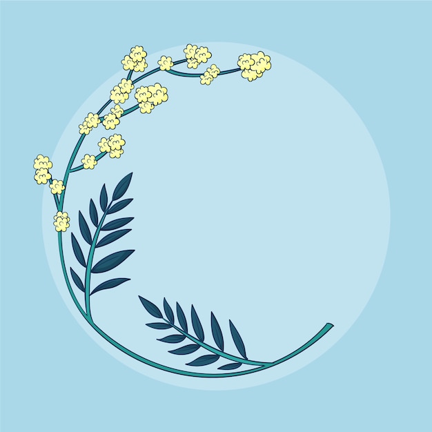 Free vector hand drawn mimosa plant illustration