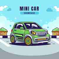 Free vector hand drawn mini car illustration