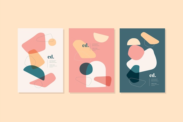 Free vector hand drawn minimal hand drawn cover collection