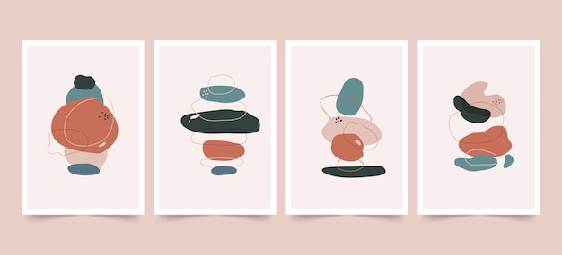 Free vector hand drawn minimal hand drawn covers collection