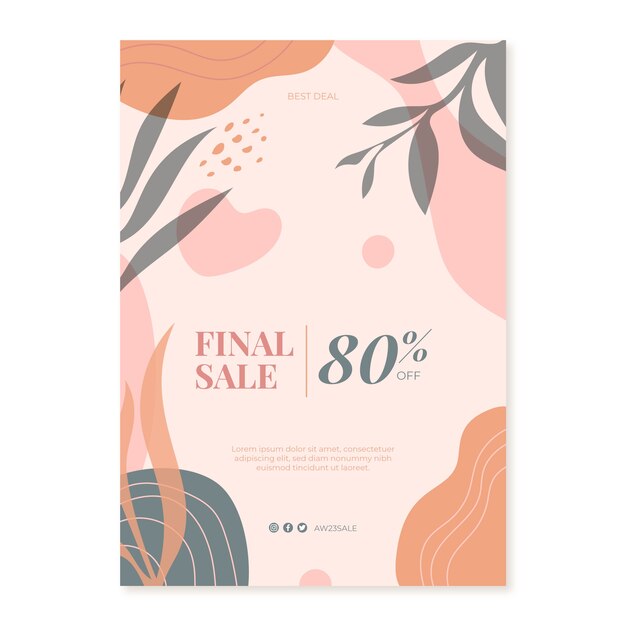 hand drawn minimalist poster template