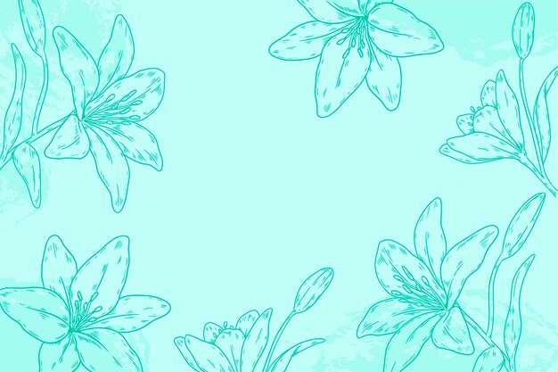 Hand drawn mint background