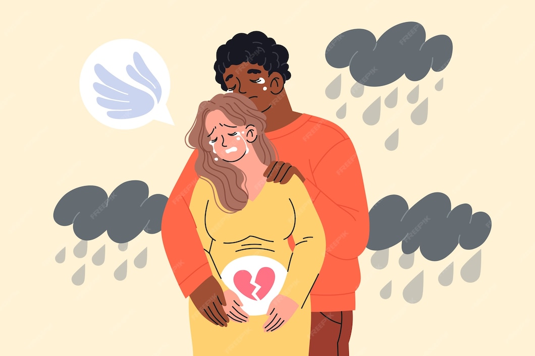 Free vector hand drawn miscarriage illustration
