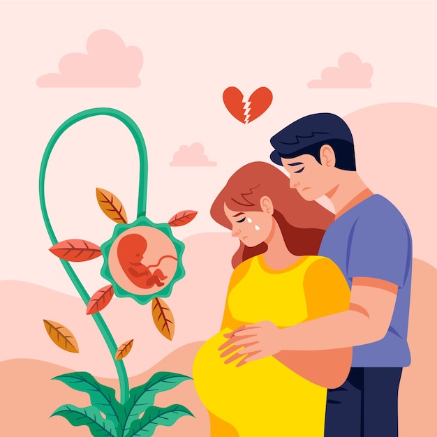 Free vector hand drawn miscarriage illustration