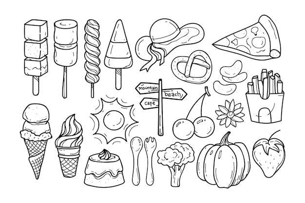 Free vector hand drawn miscellaneous  doodle illustration