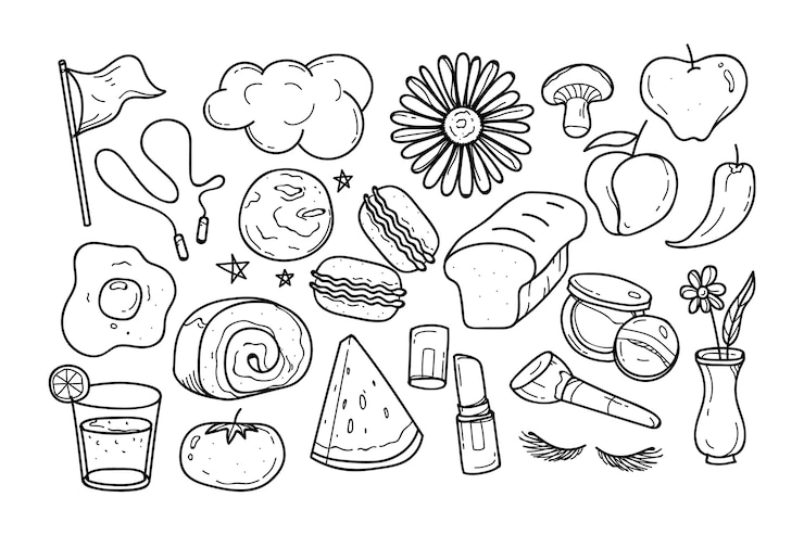 Free Vector hand drawn miscellaneous  doodle illustration