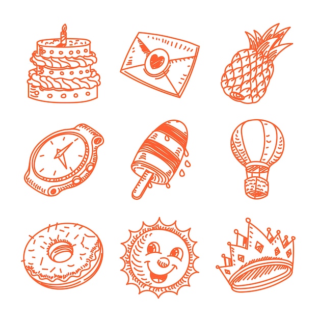 Free vector hand drawn miscellaneous  drawing illustration