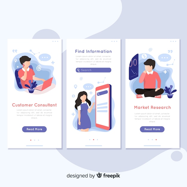 Hand drawn mobile app concept