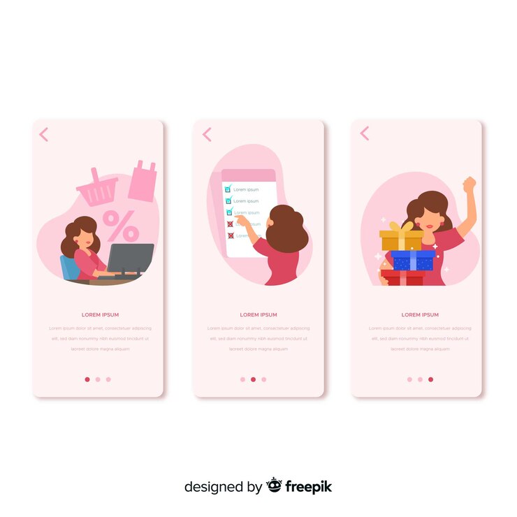 Free Vector hand drawn mobile app concept
