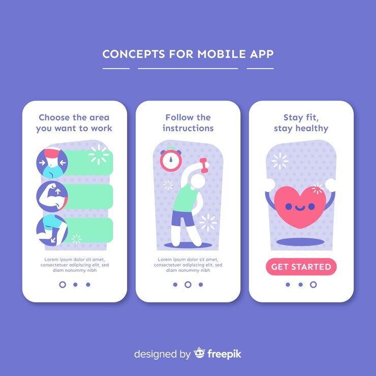 Free Vector hand drawn mobile app concept