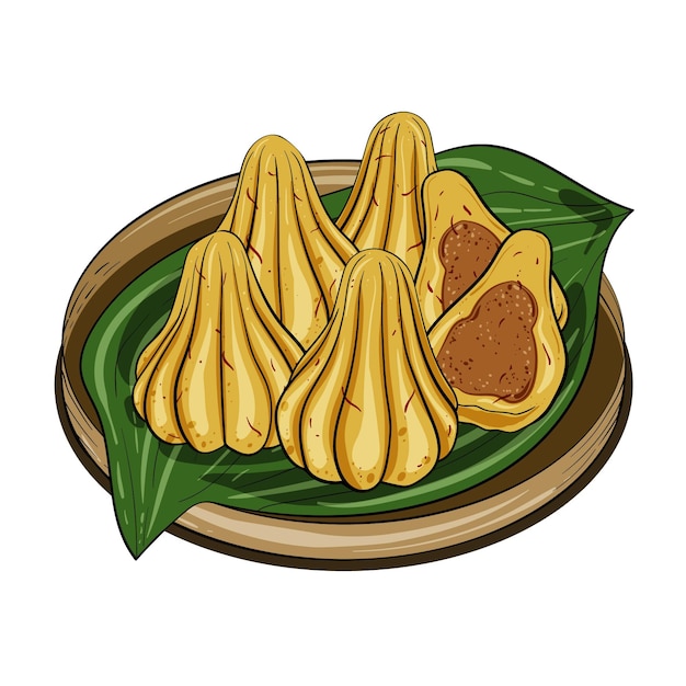 Free vector hand drawn modak illustration