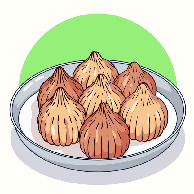 Free vector hand drawn modak illustration