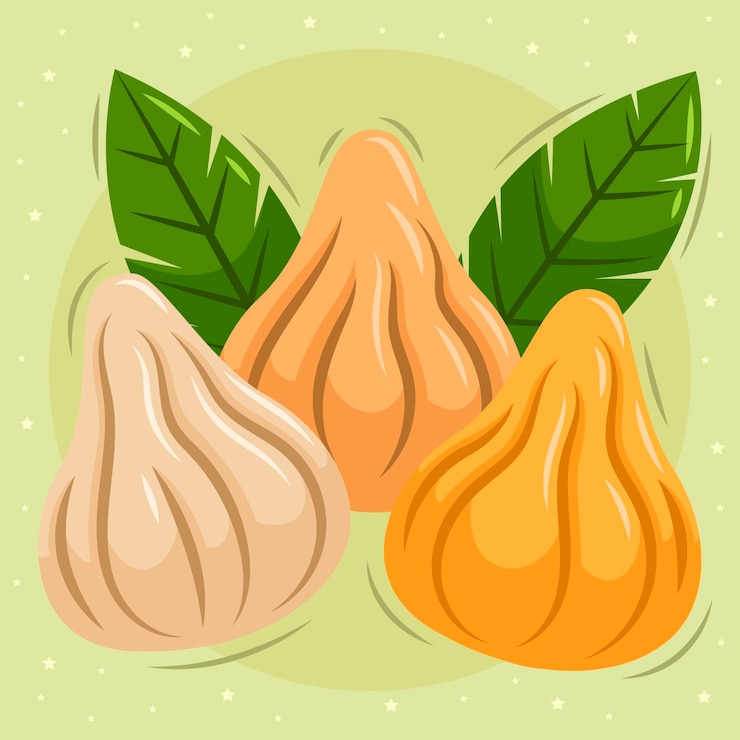 Free Vector hand drawn modak illustration