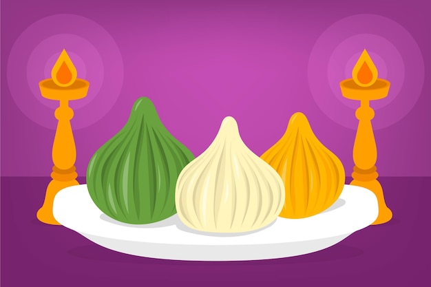 Free vector hand drawn modak