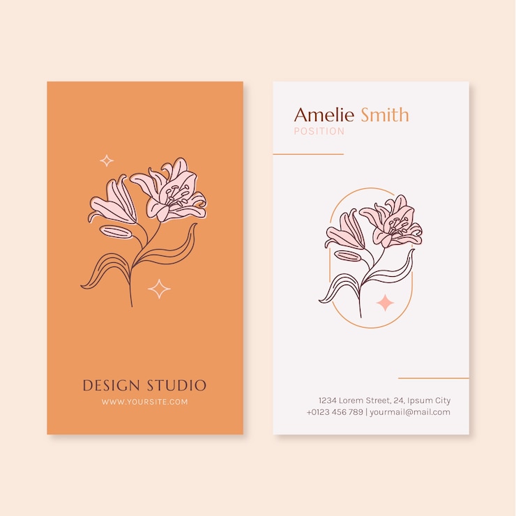 Free Vector hand drawn modern business card template