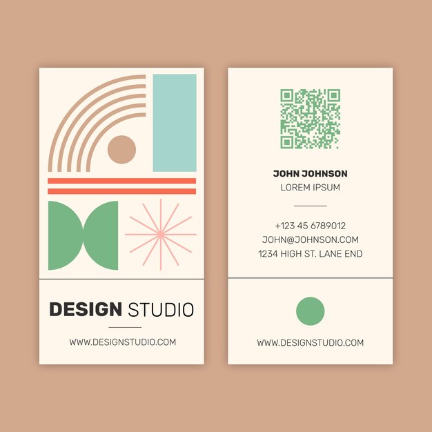 Hand drawn modern business card template