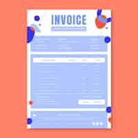 Free vector hand-drawn modern construction project invoice