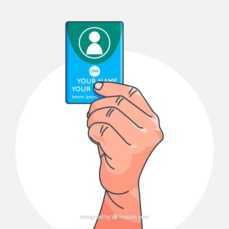 Free Vector hand drawn modern id card