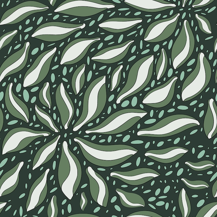 Free Vector hand drawn monochromatic pattern illustration