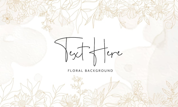 Free vector hand drawn monoline floral decorative elements background