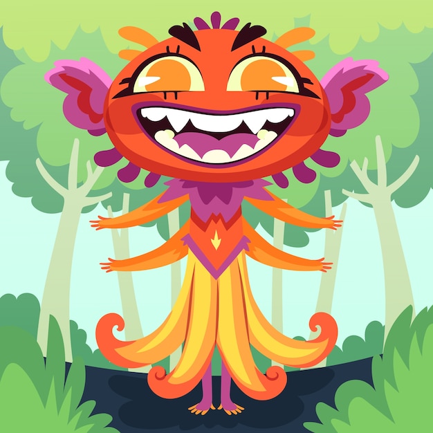 Free vector hand drawn monster  illustration