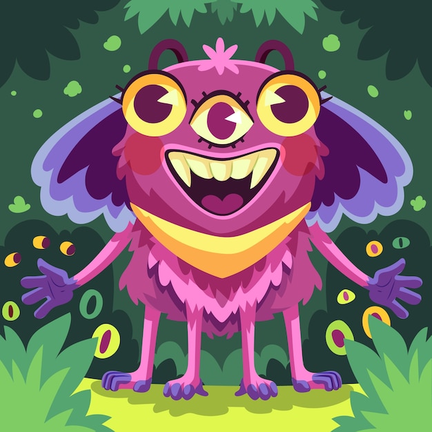 Free vector hand drawn monster illustration