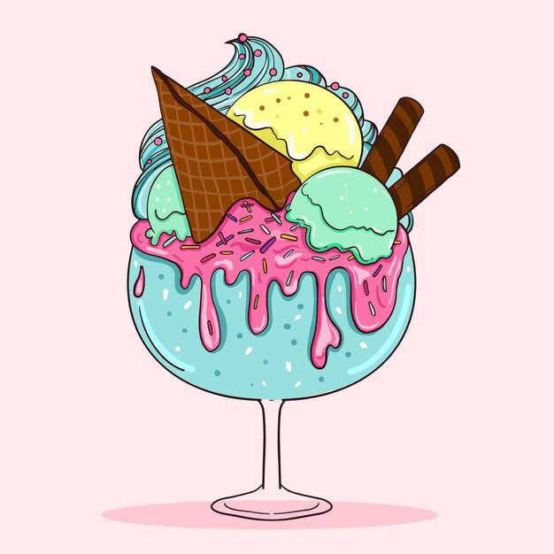 Hand Drawn Monster Shakes Free Vector