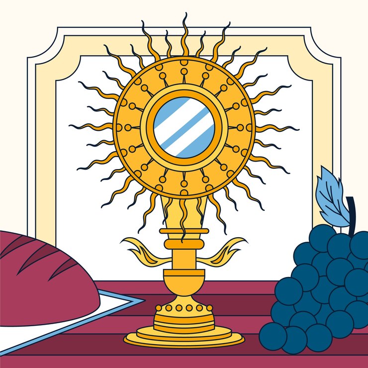 मुफ़्त वेक्टर hand drawn monstrance illustration