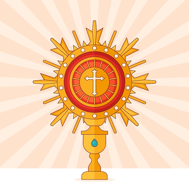 Free vector hand drawn monstrance illustration