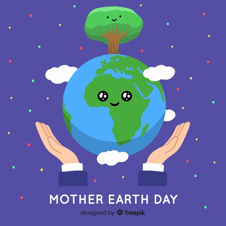 Free Vector hand drawn mother earth day background